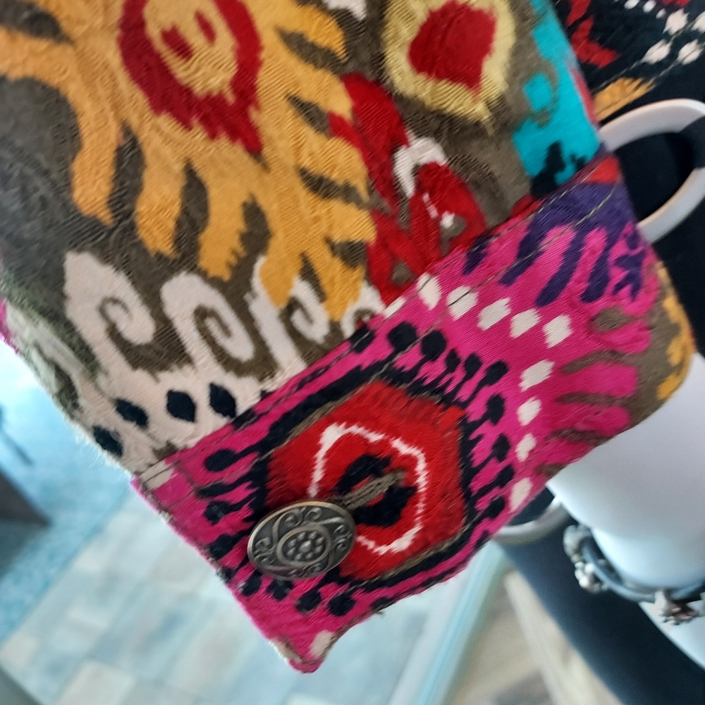 Aztec Patterned Jacket 100% Cotton By Ruby Rd: Si… - image 7